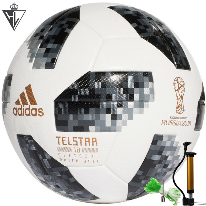 [Ship 1 giờ] Quả Bóng Đá World Cup 2018 TELSTAR 18 - Tặng kèm Bơm mini + Lưới + Kim bơm bóng