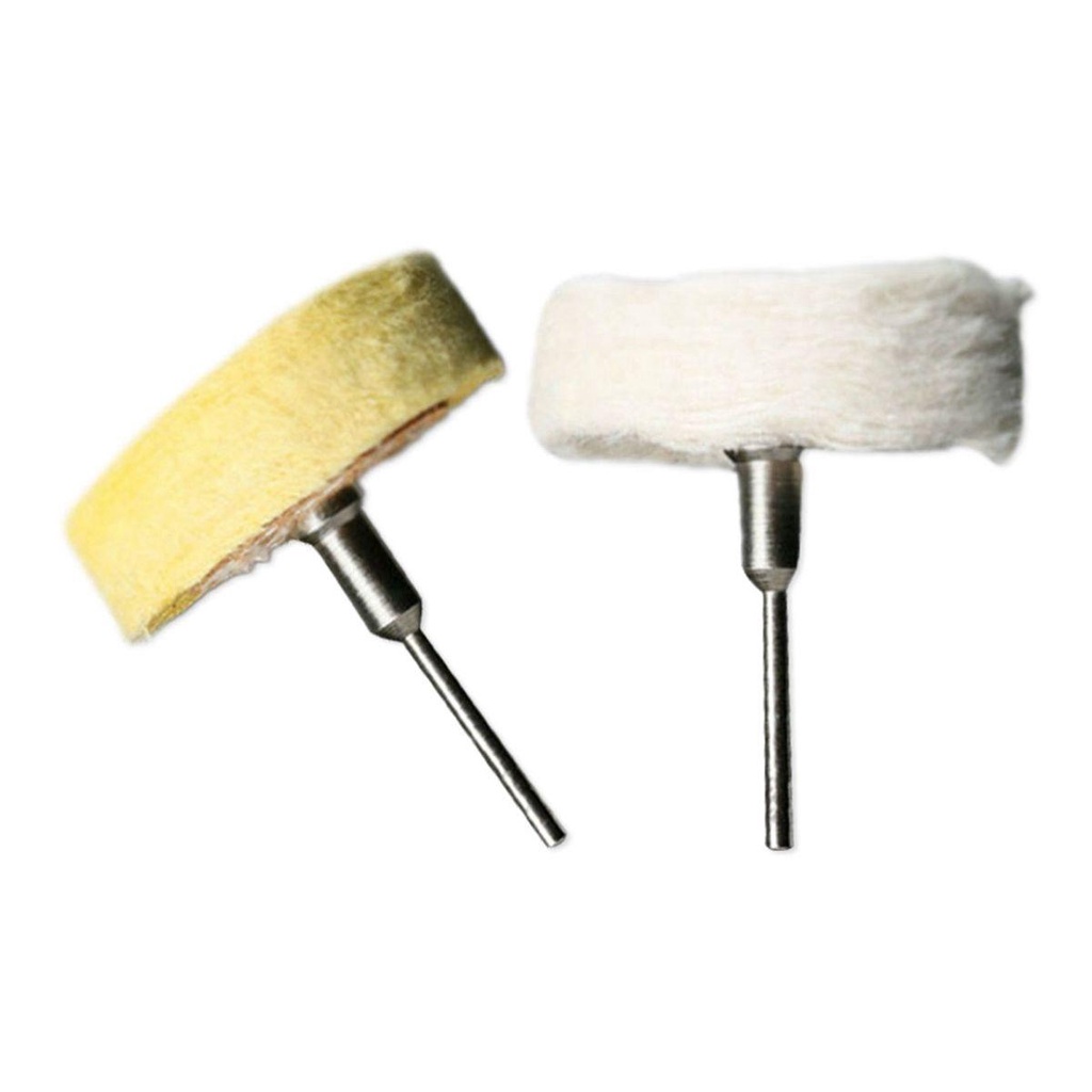 Bộ Bánh Xe Vải Cotton Len Hình Chữ T Kèm Đầu Đánh Bóng
