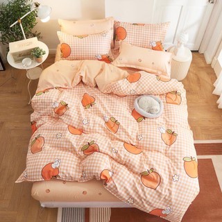 Bộ Grap Giường 5 Món (Hình Thật) Chần Bông Táo Cam Cưc Xinh M2*2M-M4*2M- M6*2M-M8*2M