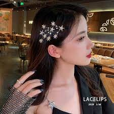 Kẹp Tóc Nữ Thiết Kế Nhiều Hình Cây Tre Đính Sao Phong Cách Hàn Quốc