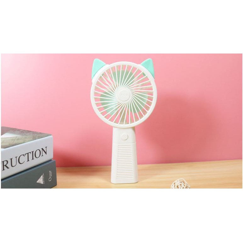 [Siêu Sale] Quạt Mini tích điện cầm tay và để bàn hình tai Mèo | BigBuy360 - bigbuy360.vn