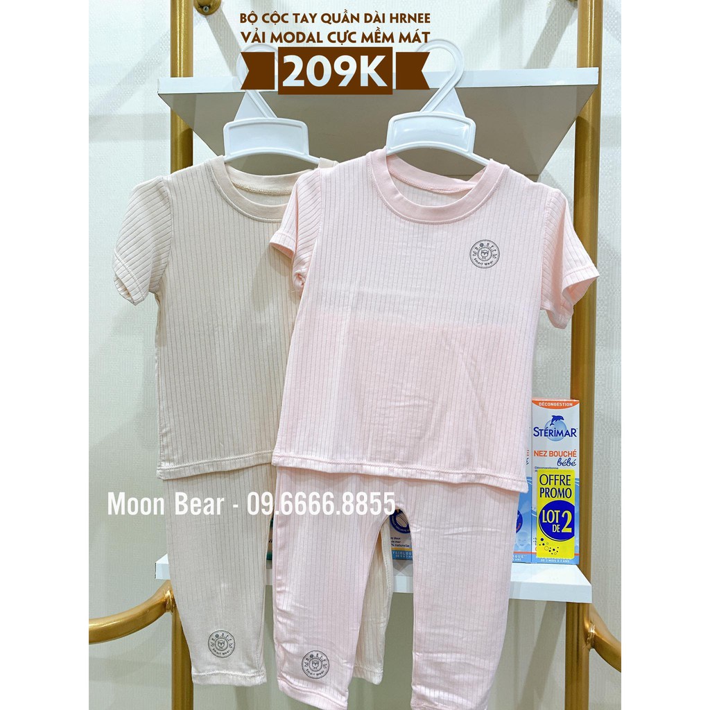 Bộ cộc tay quần dài màu pastel HRNEE xinh xắn
