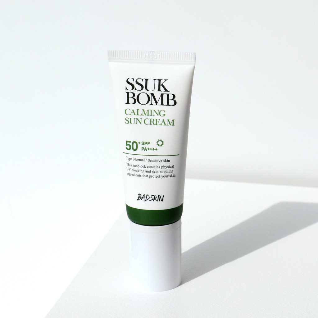 Kem chống nắng ngải cứu Badskin Ssuk Bomb Calming Sun Cream