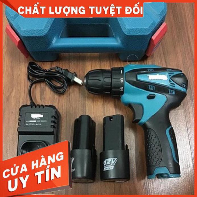 Máy khoan pin 12V 2 Pin Đủ đồ Phụ Kiện 24 chi tiết Bắt Vít, Vặn Ốc Vít Dùng Pin 12V Có Cốc Sạc - Pin 12V Có Cốc Sạc