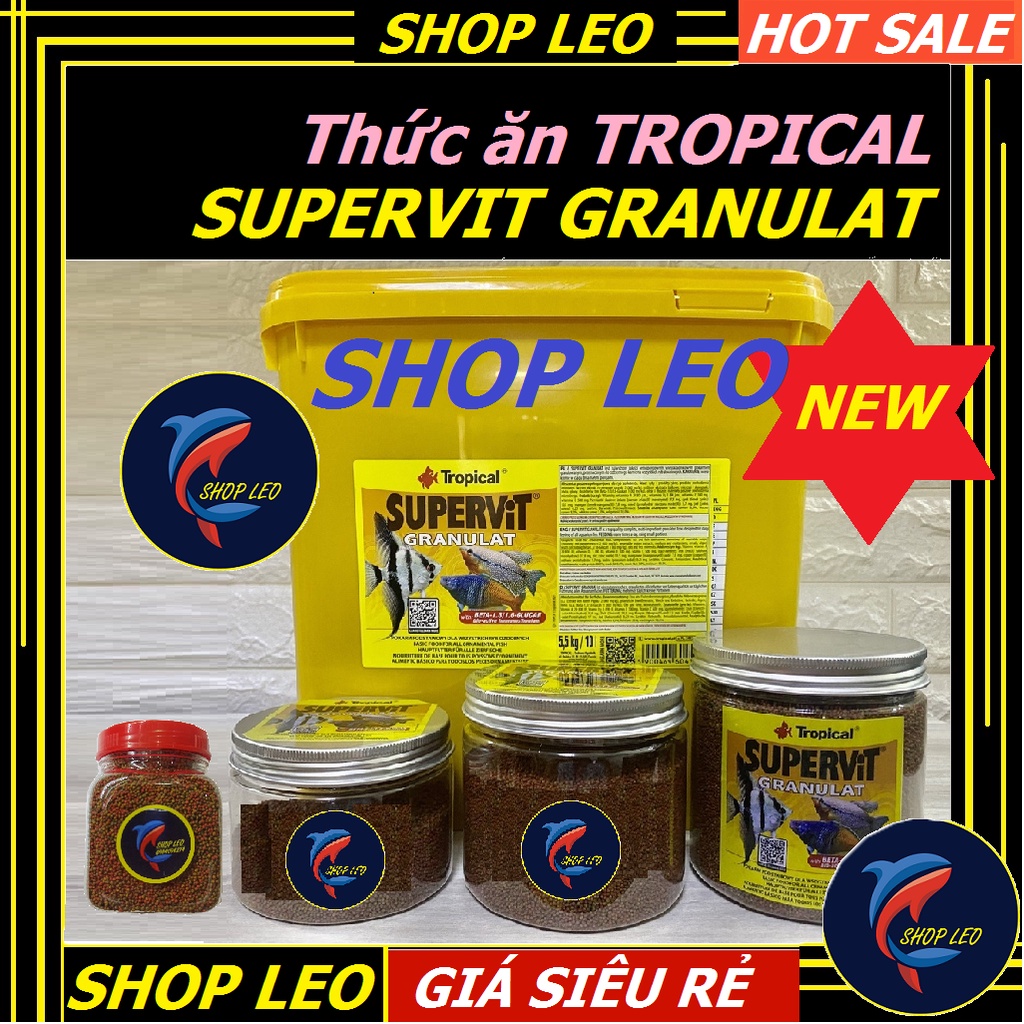 Thức ăn Tropical SUPERVIT GRANULAT - Cám tropical dạng tổng hợp -cho các dòng cá thủy sinh-shopleo