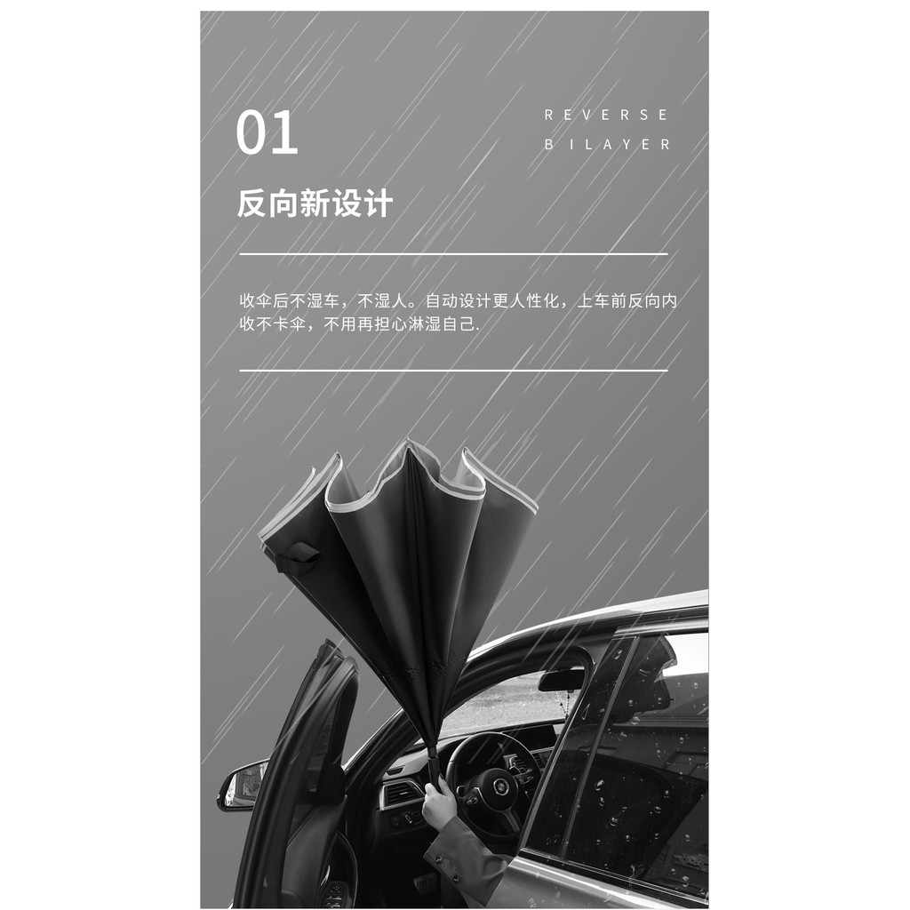 Ô Gấp Ngược Thông Minh, Dù Đi Mưa Cao Cấp Chuyên Dụng Cho Ô Tô