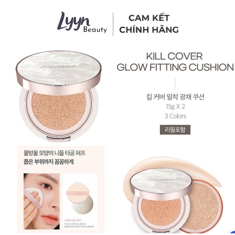 Phấn Nước Căng Bóng Clio Kill Cover Glow Fitting Limited Cushion SPF50PA+++