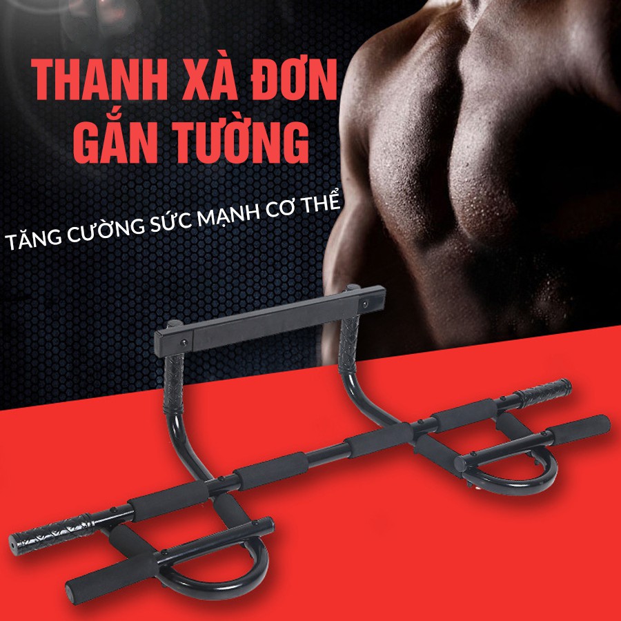 XÀ ĐƠN XÀ KÉP GẮN TƯỜNG IRON GYM 1557B, PHÒNG GYM THU NHỎ TẠI NHÀ,Xà đơn