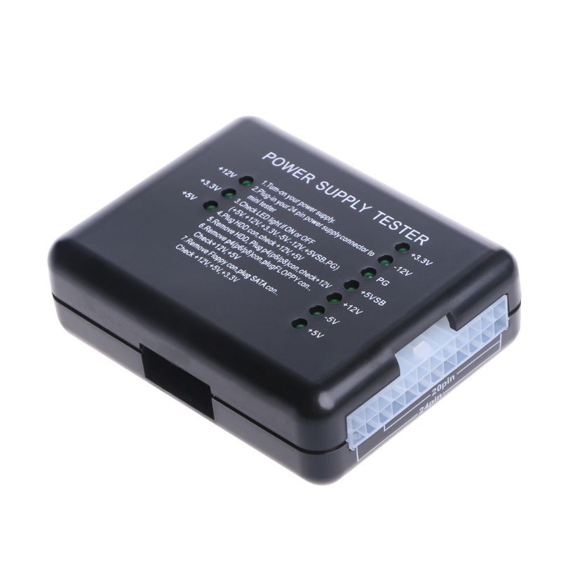 1 Thiết Bị Kiểm Tra Nguồn Điện Pc 20 24 Pin Psu Atx Sata Hd Màu Đen | BigBuy360 - bigbuy360.vn