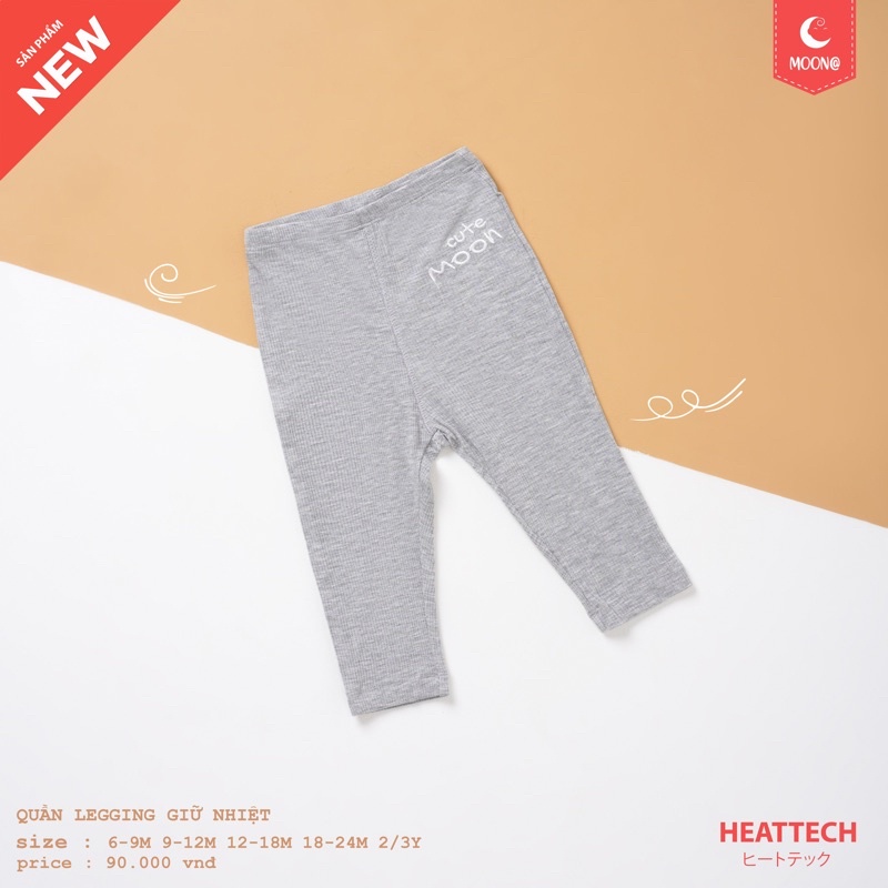 Quần legging cho bé gái MOON quần leging giữ nhiệt 5 màu, size 6 tháng đến 3 tuổi