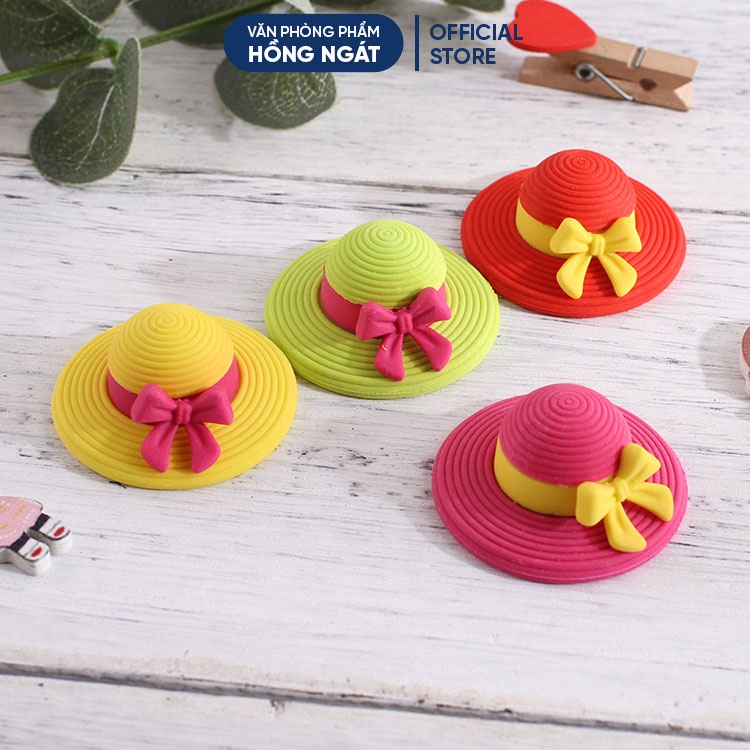 Tẩy bút chì hình mũ xinh, đồ dùng học tập dễ thương cute giá rẻ làm quà tặng học sinh văn phòng phẩm T02
