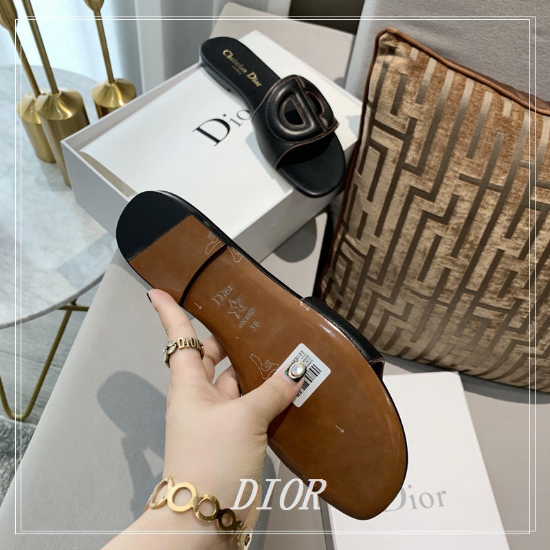 Dép Da Bò In Chữ Thoải Mái Thời Trang Cho Nữ Size 34-42