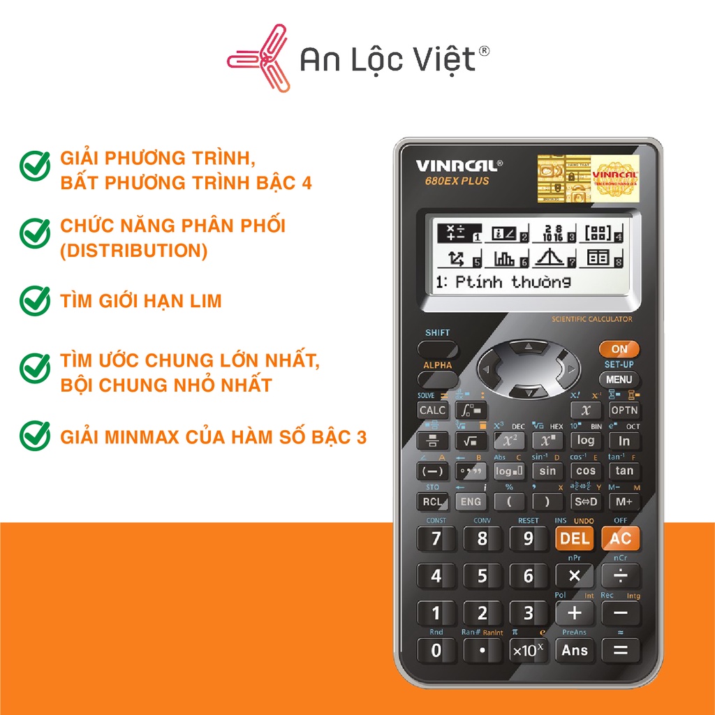 Máy tính học sinh Vinacal 680EX PLUS