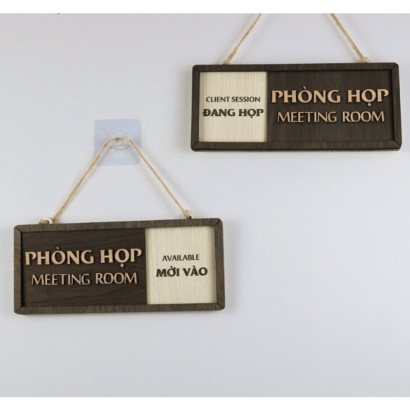 Bảng gỗ decor 2 mặt Open Close Welcome trang trí treo cửa hàng, quán cafe, shop, văn phòng công ty