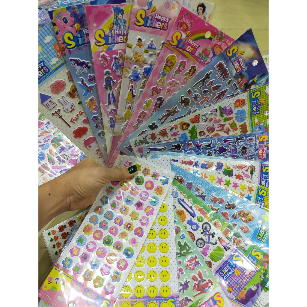 Stickers 3D mix hơn 40 mẫu