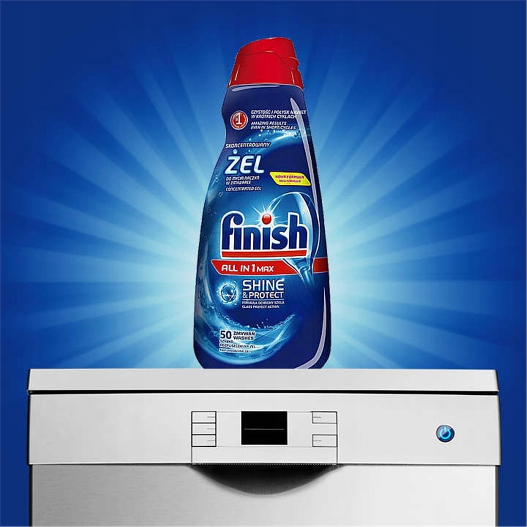 [Mã BMLT35 giảm đến 35K đơn 99K] Gel rửa bát Finish All in 1 Max - 650ml