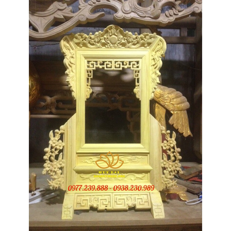khung ảnh thờ gỗ mít phun bóng