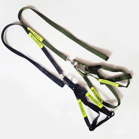 Dây dắt kèm yếm phản quang cao cấp Police cho dòng chó lớn