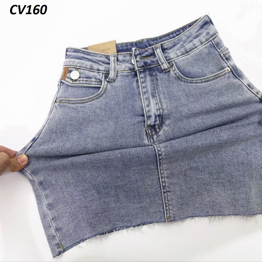 Chân váy jeans co giãn ngắn có lót quần CV160