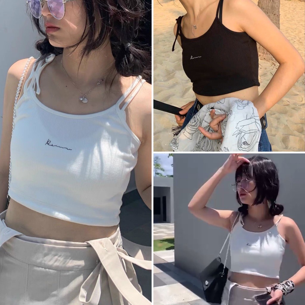 [ RẺ VÔ ĐỊCH ] Áo Croptop 2 Dây - Chất Thun Co Giãn Tốt - Mặc Mát, Không Xù [VIDEO+ẢNH THẬT]