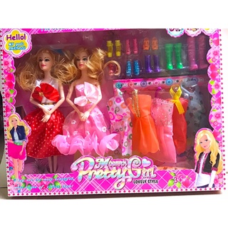 Hộp búp bê barbie và phụ kiện