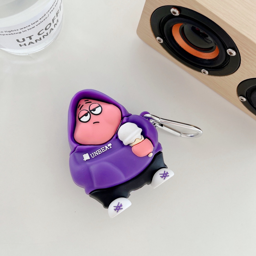 Vỏ Bảo Vệ Hộp Sạc Tai Nghe Bluetooth airpods 1 2 pro Bằng tpu Mềm In Hoạt Hình Patrick Dễ Thương