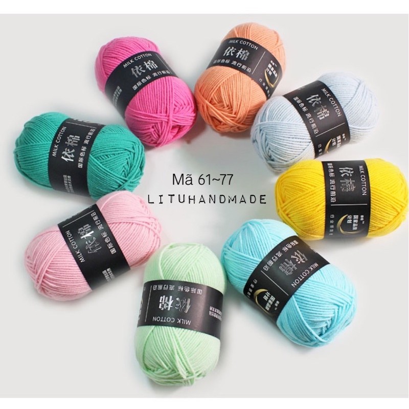 Len milk cotton 50g | Mã 61 ~77