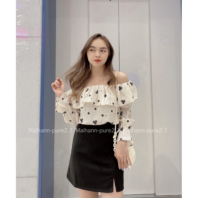 Áo trễ vai hoa nhí siêu xinh | BigBuy360 - bigbuy360.vn