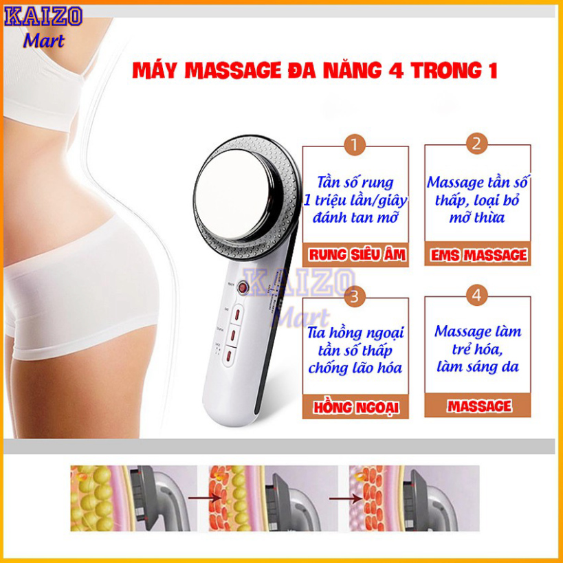 Máy massage cầm tay - Máy mát xa đa năng EMS cao cấp - Massage bụng giảm béo - HDSD Tiếng Việt - TEKO Store