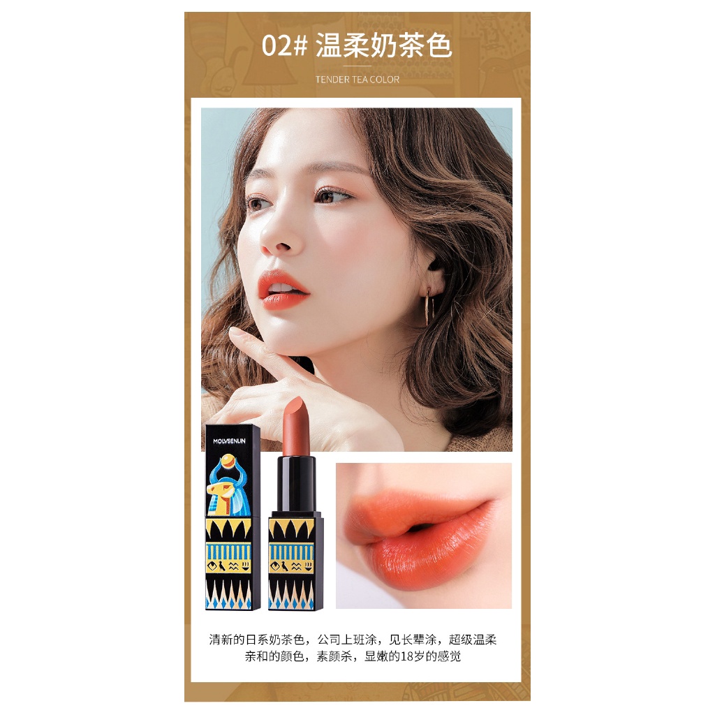 Son Môi Bộ Velvet Matte Dưỡng Ẩm Chống Thấm Nước Mịn Nhanh Khô Không Phai Màu Không Dính Cốc Môi Trang Điểm sản Phẩm Mới