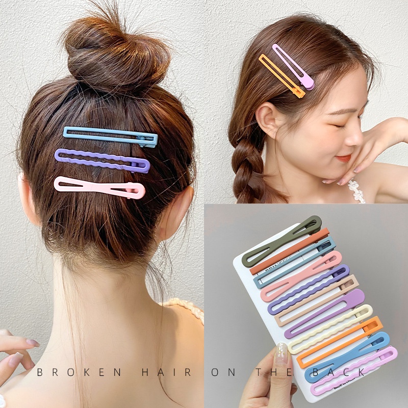 Kẹp Tóc Mái Đơn Giản Màu Sắc Độc Đáo Chất Lượng Cao