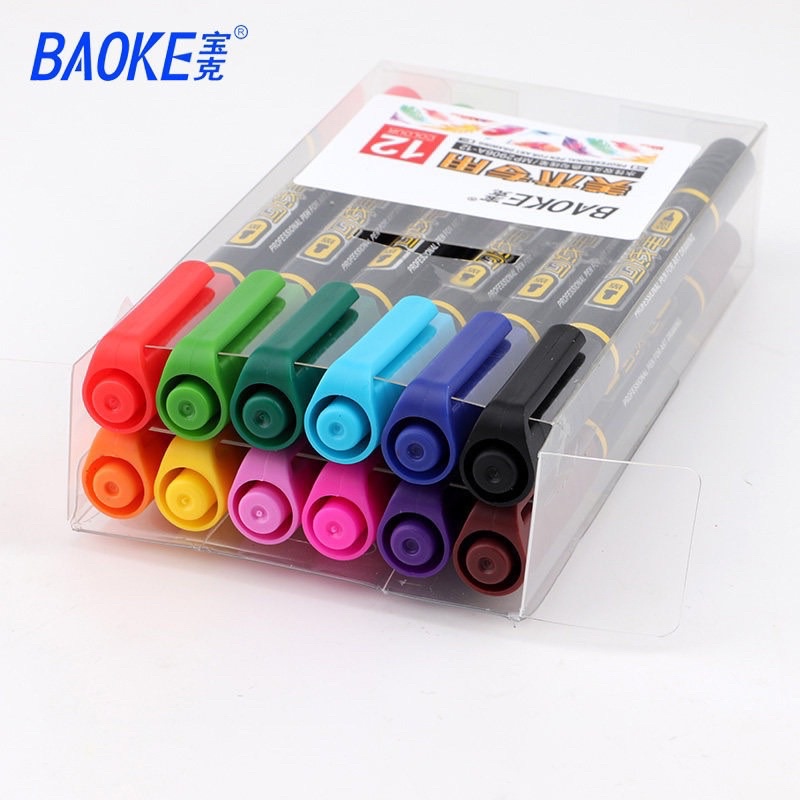 Bút Lông Nghệ Thuật 2 đầu 3 màu Marker BAOKE-MP2906