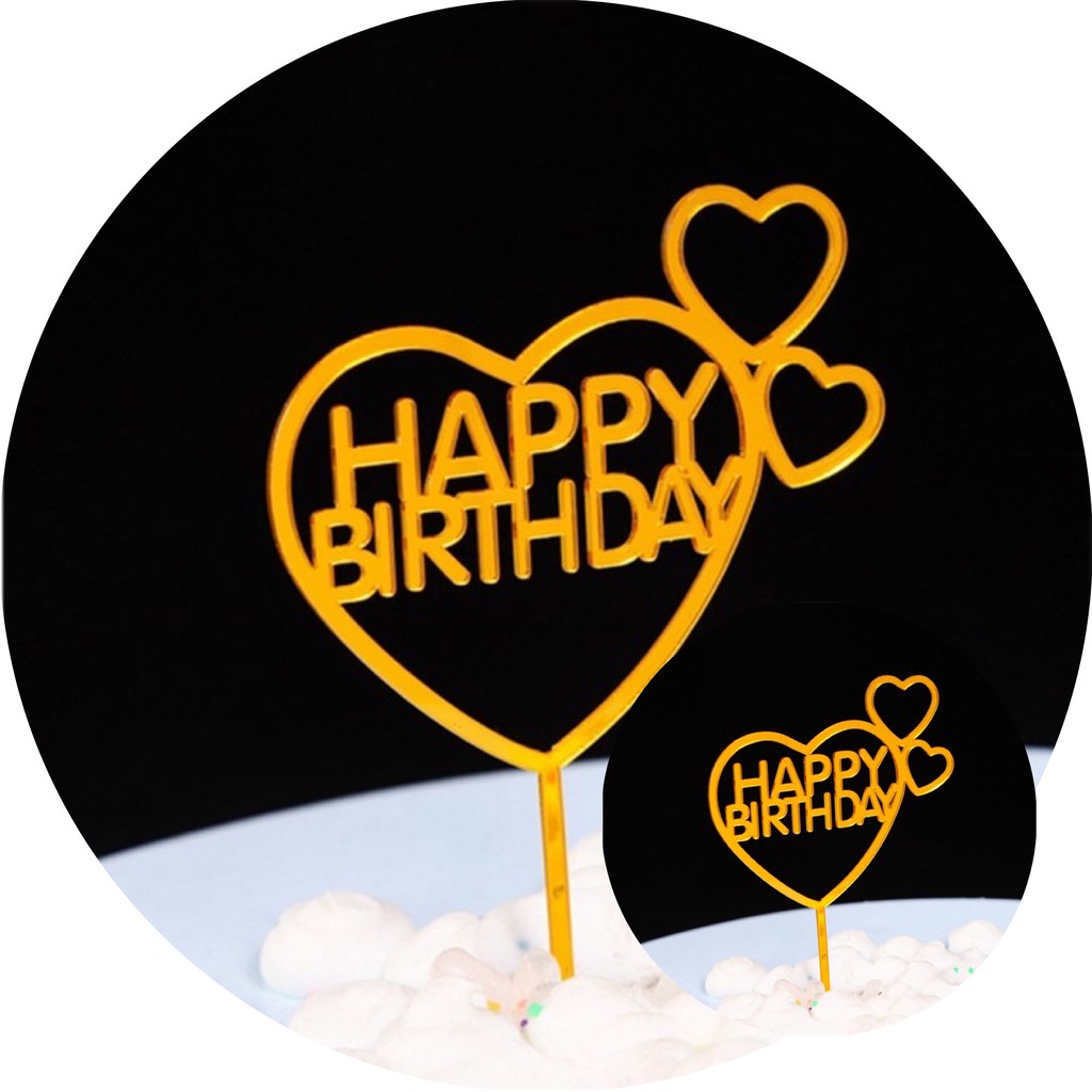 Phụ Kiện Trang Trí Bánh Sinh Nhật Bánh Kem - Combo 10 chiếc Meka Meka 3 tim