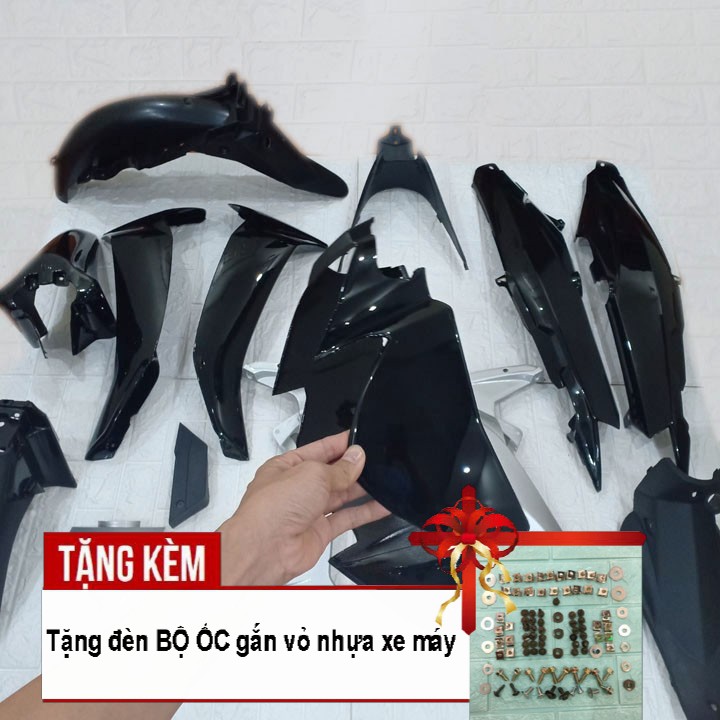 Bộ dàn áo xe SIRIUS màu ĐEN phanh ĐĨA , Tặng Kèm bộ ốc theo xe