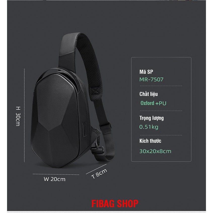 Túi Đeo Chéo Nam + USB MARK RYDEN FI12  Cao Cấp - Chống Thấm Nước - Chính Hãng