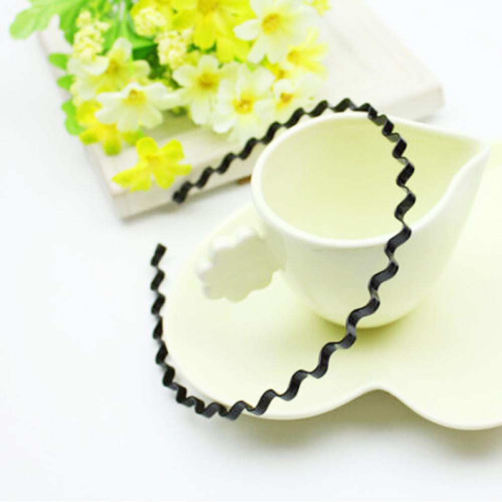 Vòng cài tóc màu đen kiểu gợn sóng mini ngắn nhỏ tạo kiểu tóc rằn ri phong cách thời trang