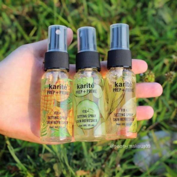 Xịt 2in1 Dưỡng Ẩm Trước Trang Điểm Và Khoá Nền Trang Điểm Karite Pre + Prime 35ml + tặng vòng chỉ đỏ may mắn | BigBuy360 - bigbuy360.vn