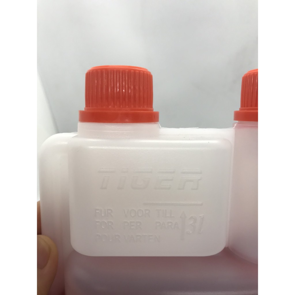 Dầu Nhớt 2 Kỳ Tiger  - Đỏ, Có Bình Đong Phụ - Hàng Chính Hãng
