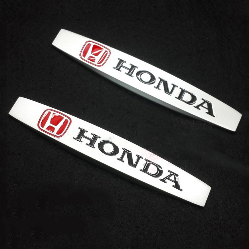 Set 2 miếng dán logo Honda bằng kim loại trang trí cho xe hơi tiện dụng