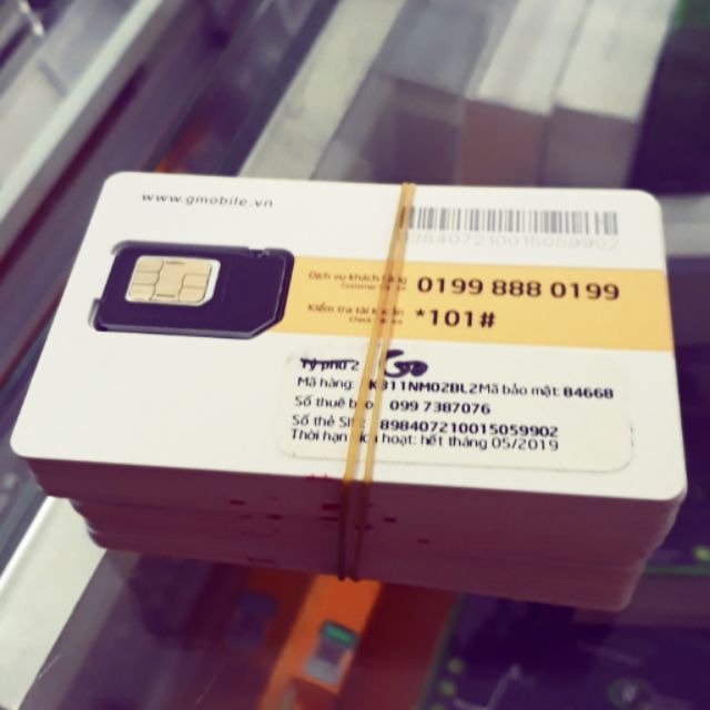 Sim Gmobile tài khoản 245ngàn.