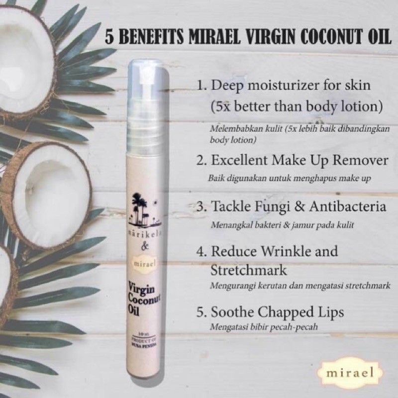 (Hàng Mới Về) Tinh Dầu Dừa Dạng Xịt Mirael Virgin 10ml