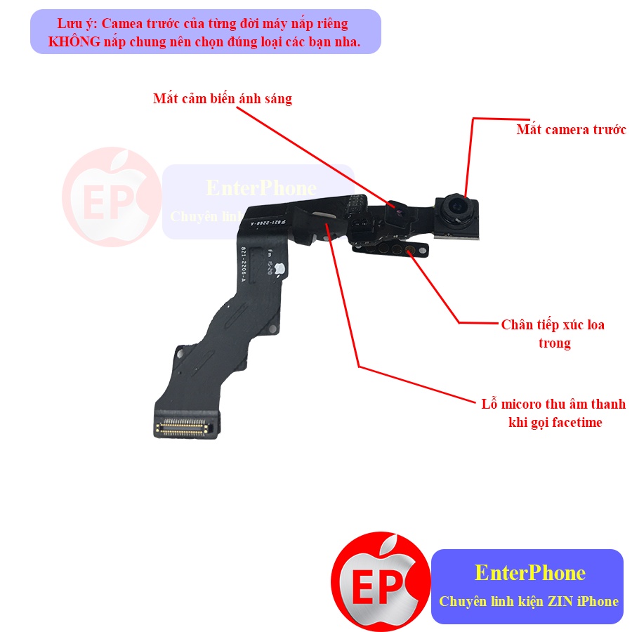 Camera trước iPhone 6/ 6S/ 6 Plus/ 6S Plus ZIN BÓC MÁY.