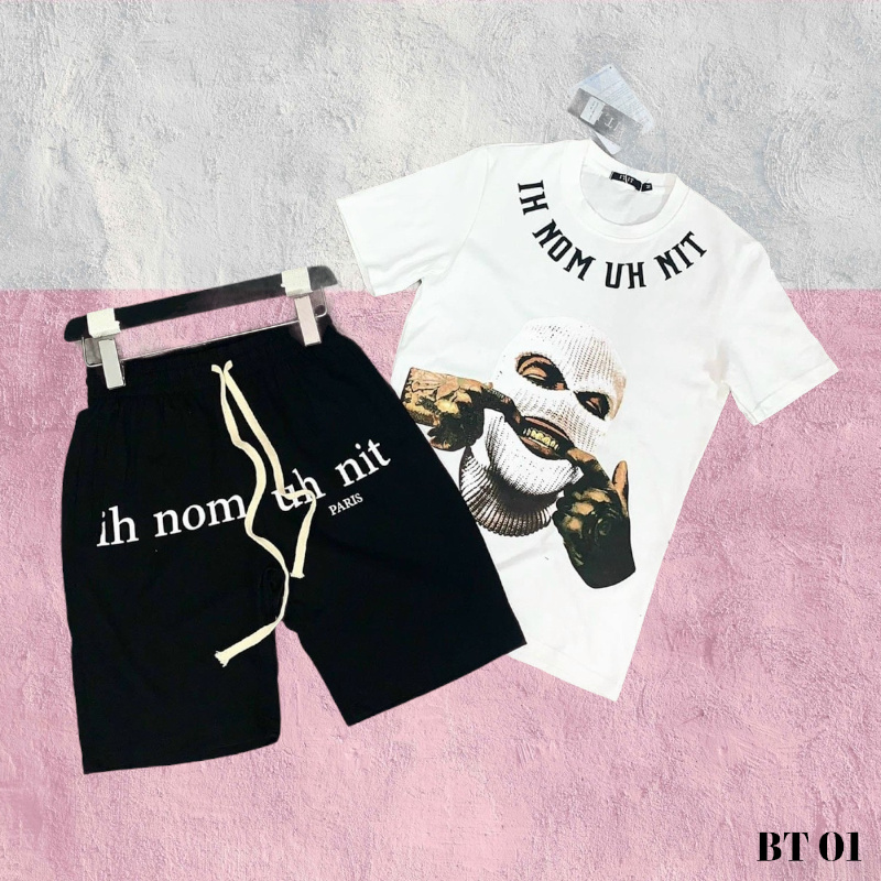 Bộ Quần Áo Thể Thao Nam Mặt NINJA Mùa Hè Hot 2021 Phối Màu Đen Trắng | BigBuy360 - bigbuy360.vn