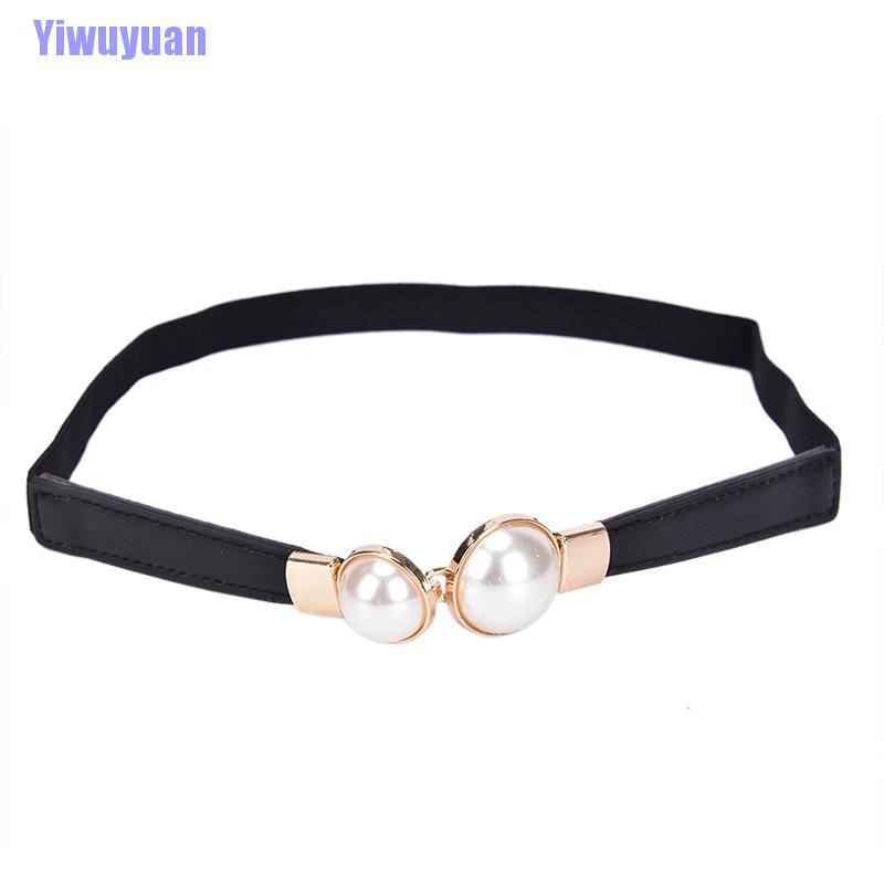 Thắt Lưng Co Giãn Đính Ngọc Trai Giả