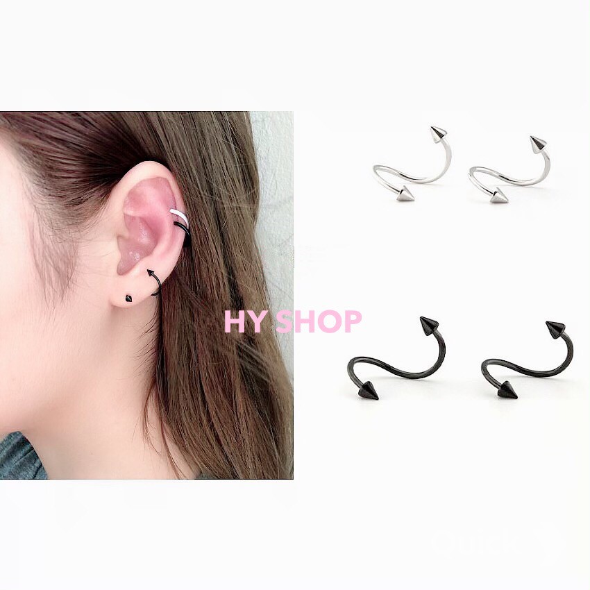 Khuyên tai xoắn không gỉ-Studentss Piercing