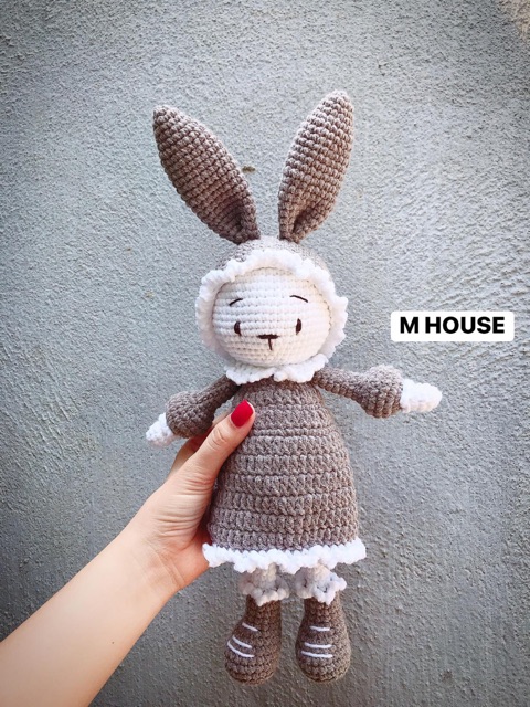 Thỏ Mimi Và Miti - thỏ len handmade - gấu bông len
