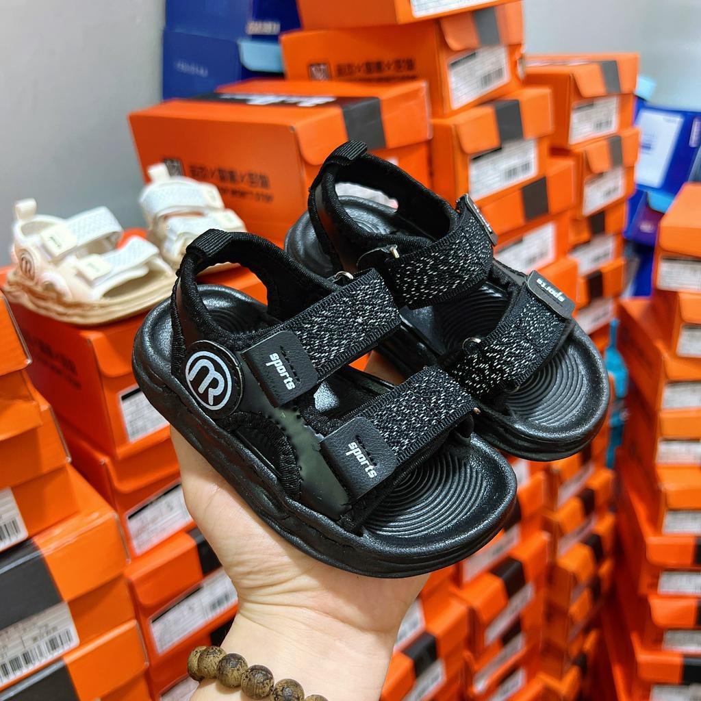 Sandal vải dù chắc chắn quai dán tiện lợi đế mềm chống trơn trượt cho bé