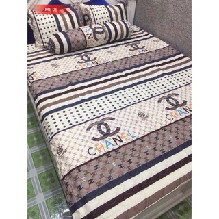 Set chăn ga gối 5 món poly cotton chanel