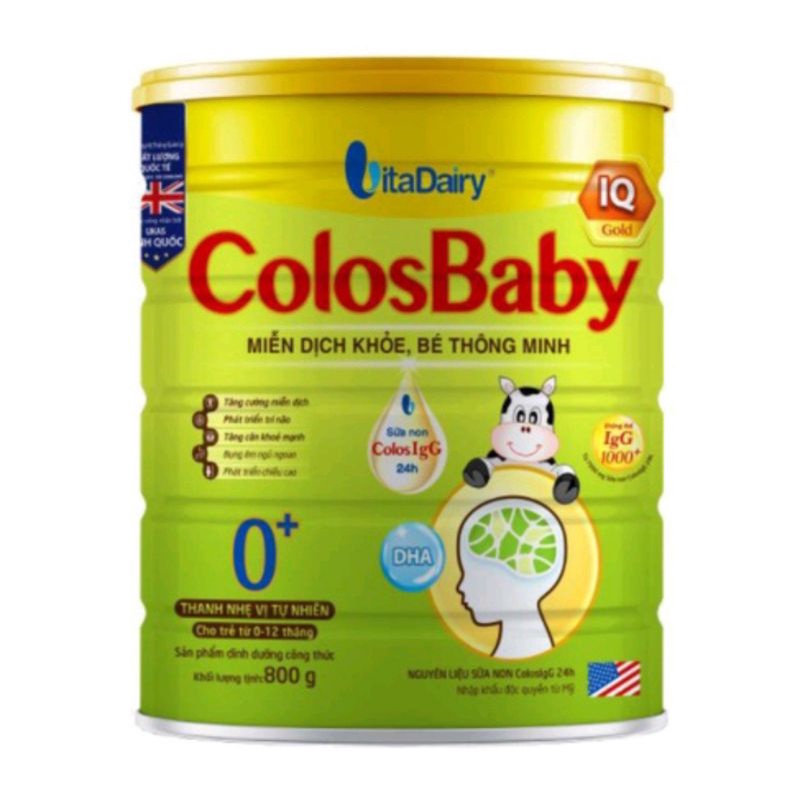 Sữa Colosbaby IQ Gold 0+, 1+, 2+ 800g ( Date mới nhất - Có mã QR tích điểm)