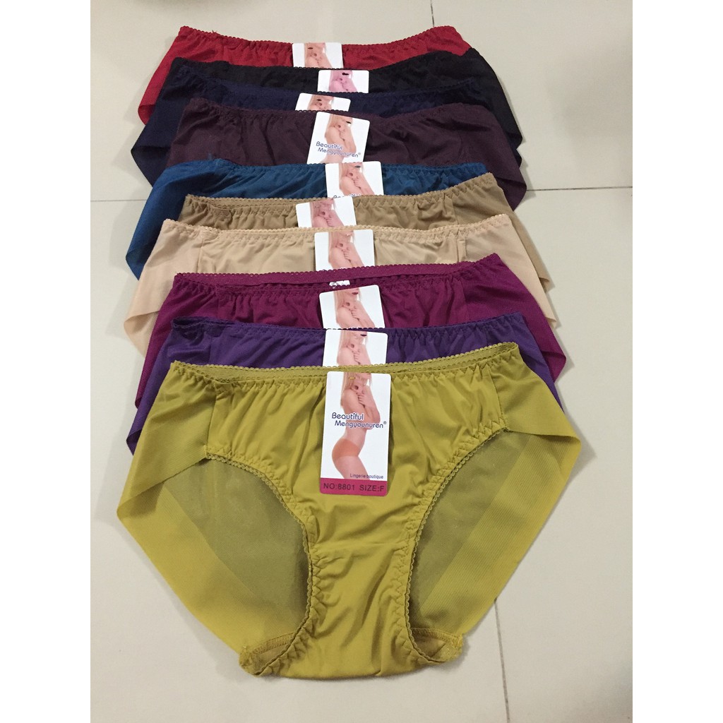 (Bộ 10 chiếc) QUẦN LÓT VIỀN REN MÁT TRƠN KHÔNG VIỀN mã 8801, Hàng loại 1 Siêu Hot, Siêu Đẹp (Ảnh thật)